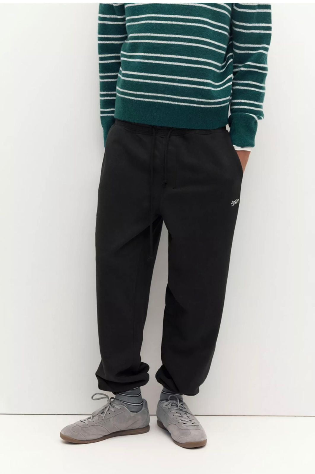 Black STWD tracksuit bottoms