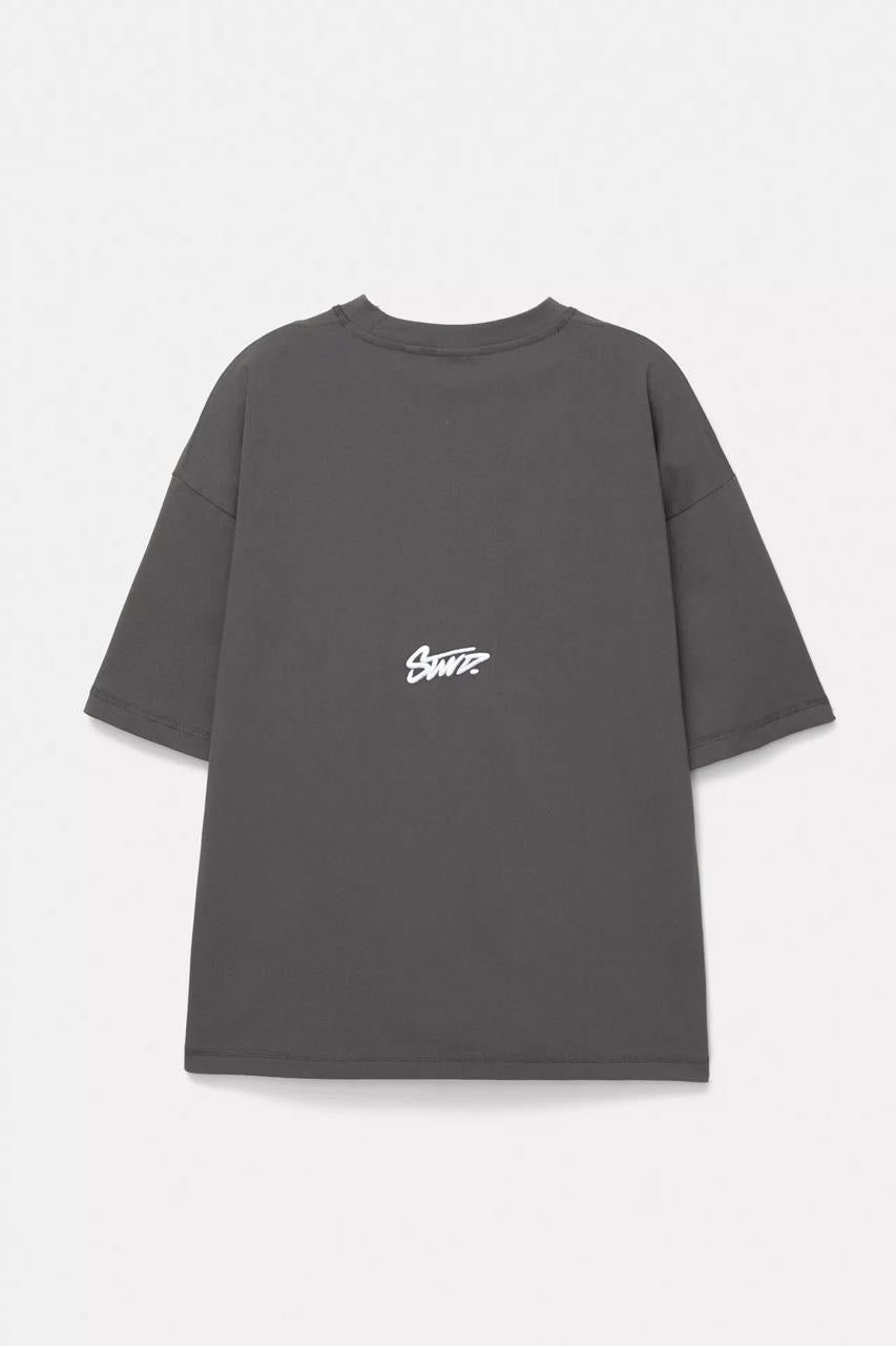 Grey Loose fit  STWD logo T-shirt
