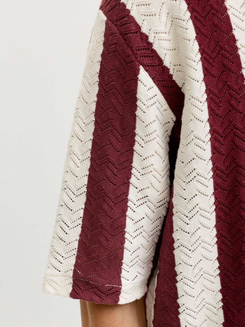 Jack&jones Burgundy Knitted Shirt