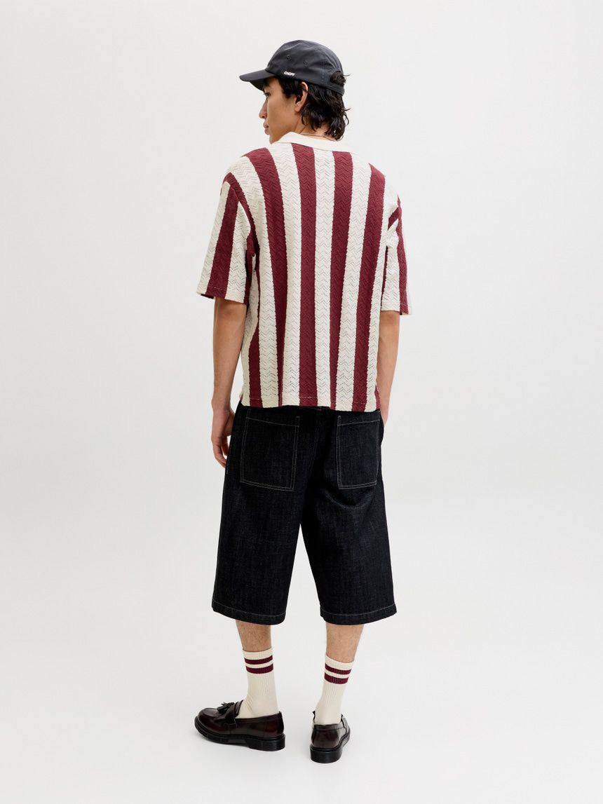 Jack&jones Burgundy Knitted Shirt