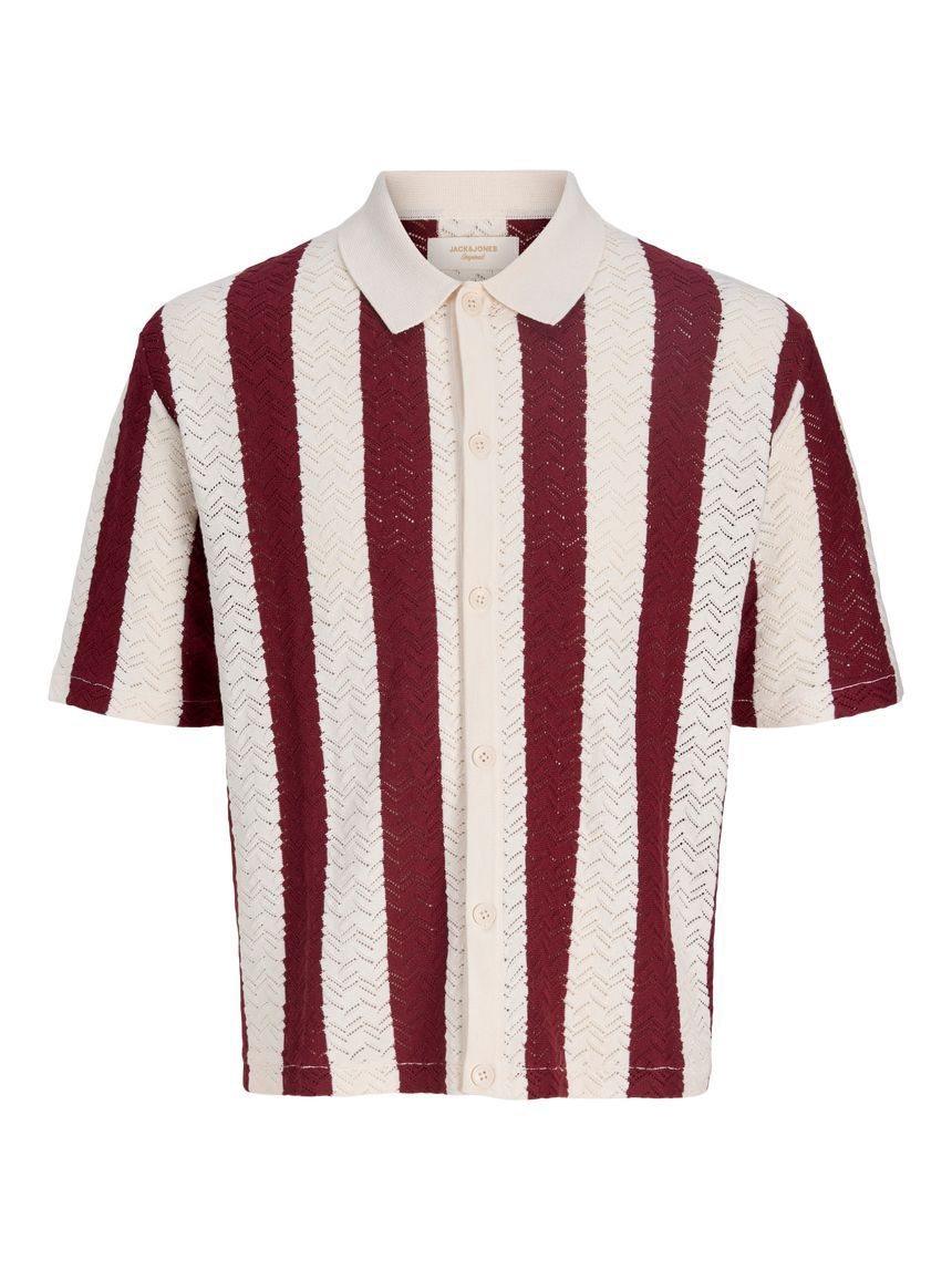 Jack&jones Burgundy Knitted Shirt