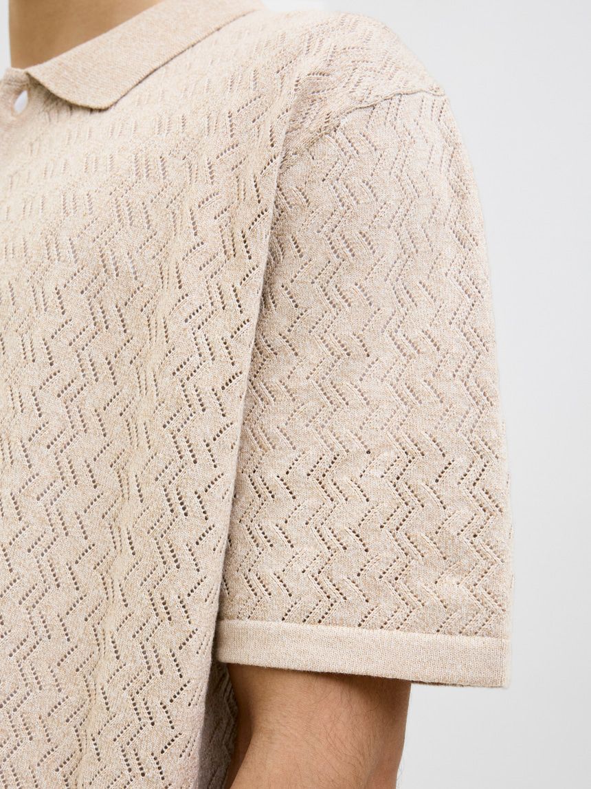 Jack&jones Beige Knitted Shirt