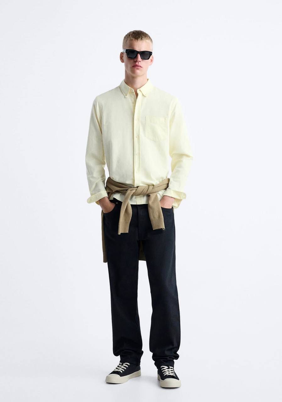 Zara Yellow Oxford Shirt