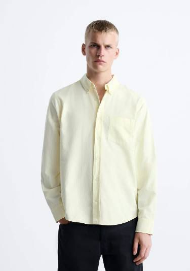 Zara Yellow Oxford Shirt