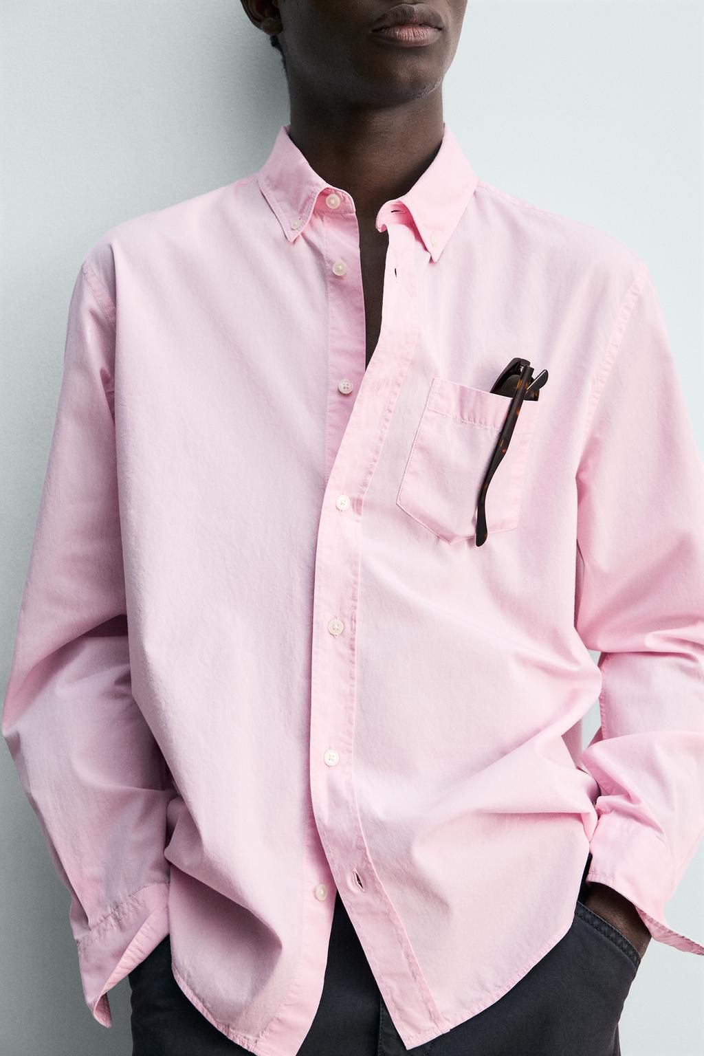 Zara Pink Oxford Shirt
