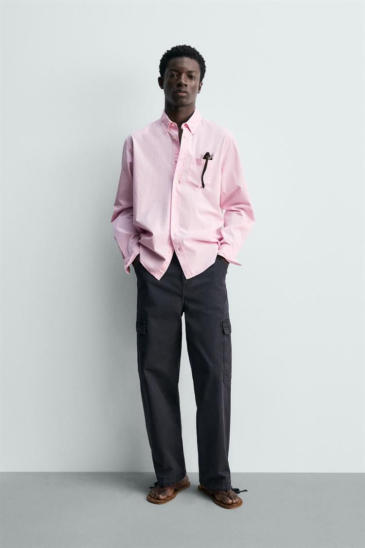 Zara Pink Oxford Shirt