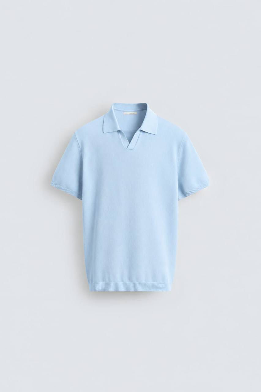Zara Baby Blue Knitted T-Shirt
