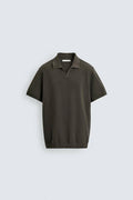 Zara Olive Green Knitted T-Shirt