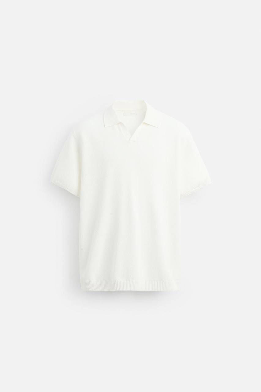 Zara White Knitted T-Shirt
