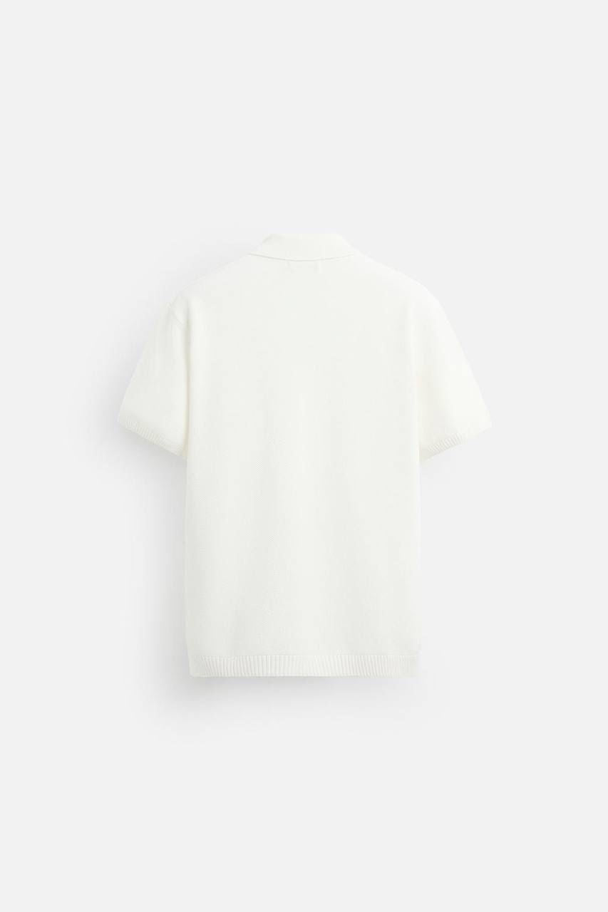 Zara White Knitted T-Shirt