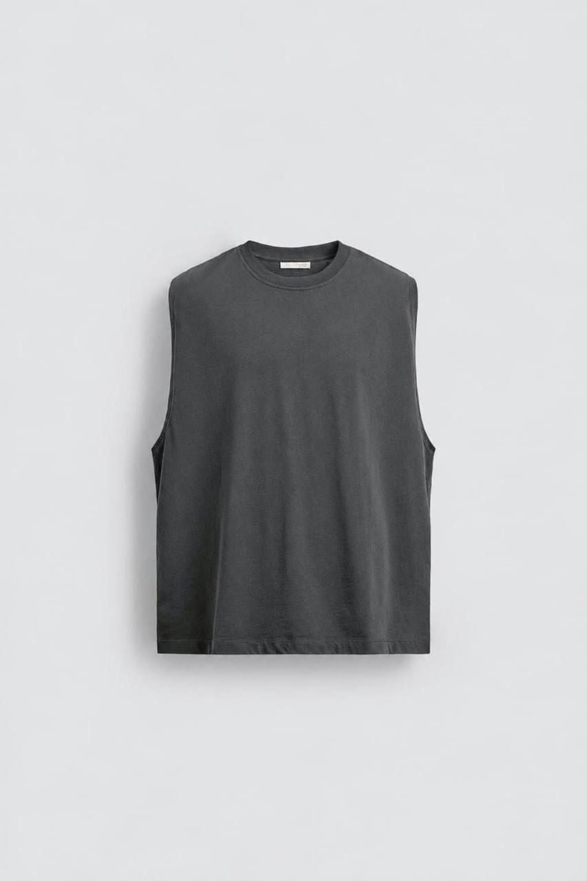 Zara Grey Loosefit Sleeveless Tee