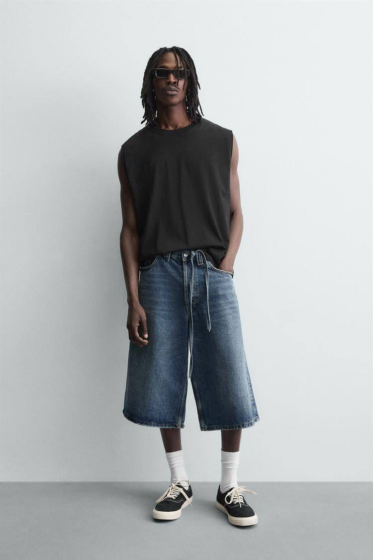 Zara Black Loosefit Sleeveless Tee
