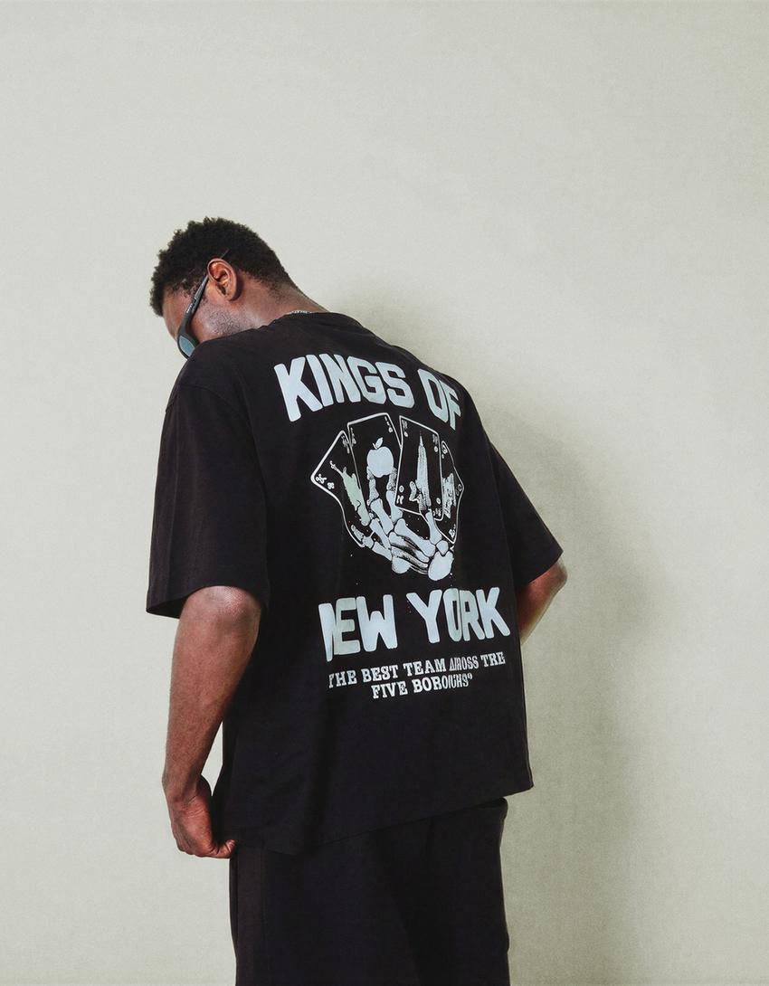 Bershka Black Oversized T-Shirt