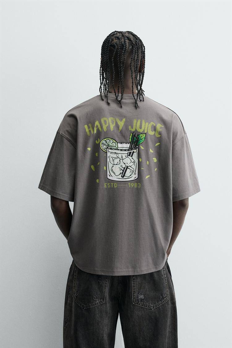 Zara Dark Grey Oversized T-Shirt