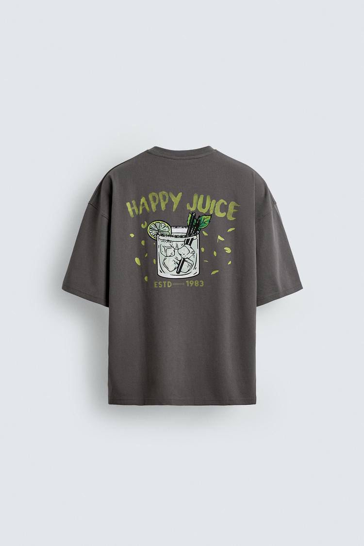 Zara Dark Grey Oversized T-Shirt