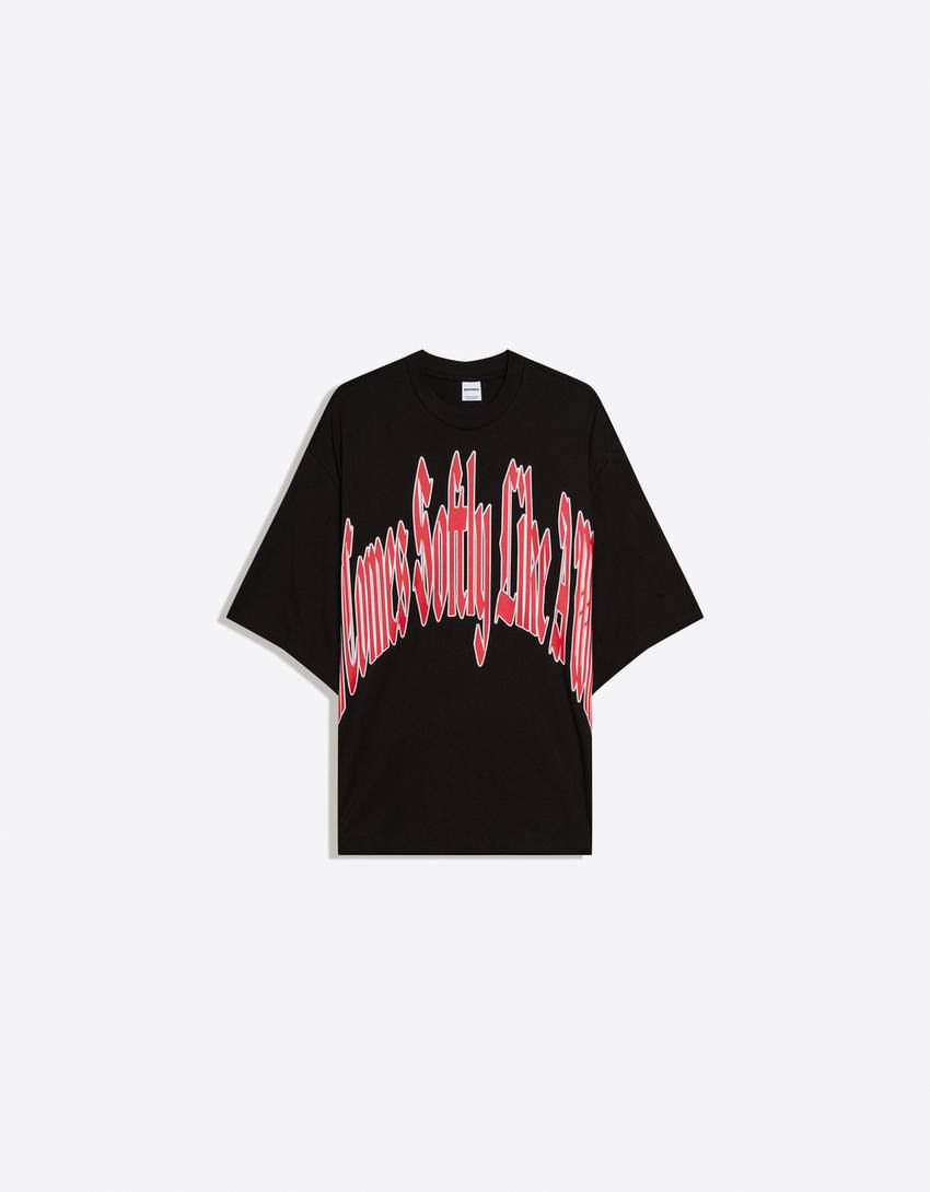 Bershka Black Oversized T-Shirt