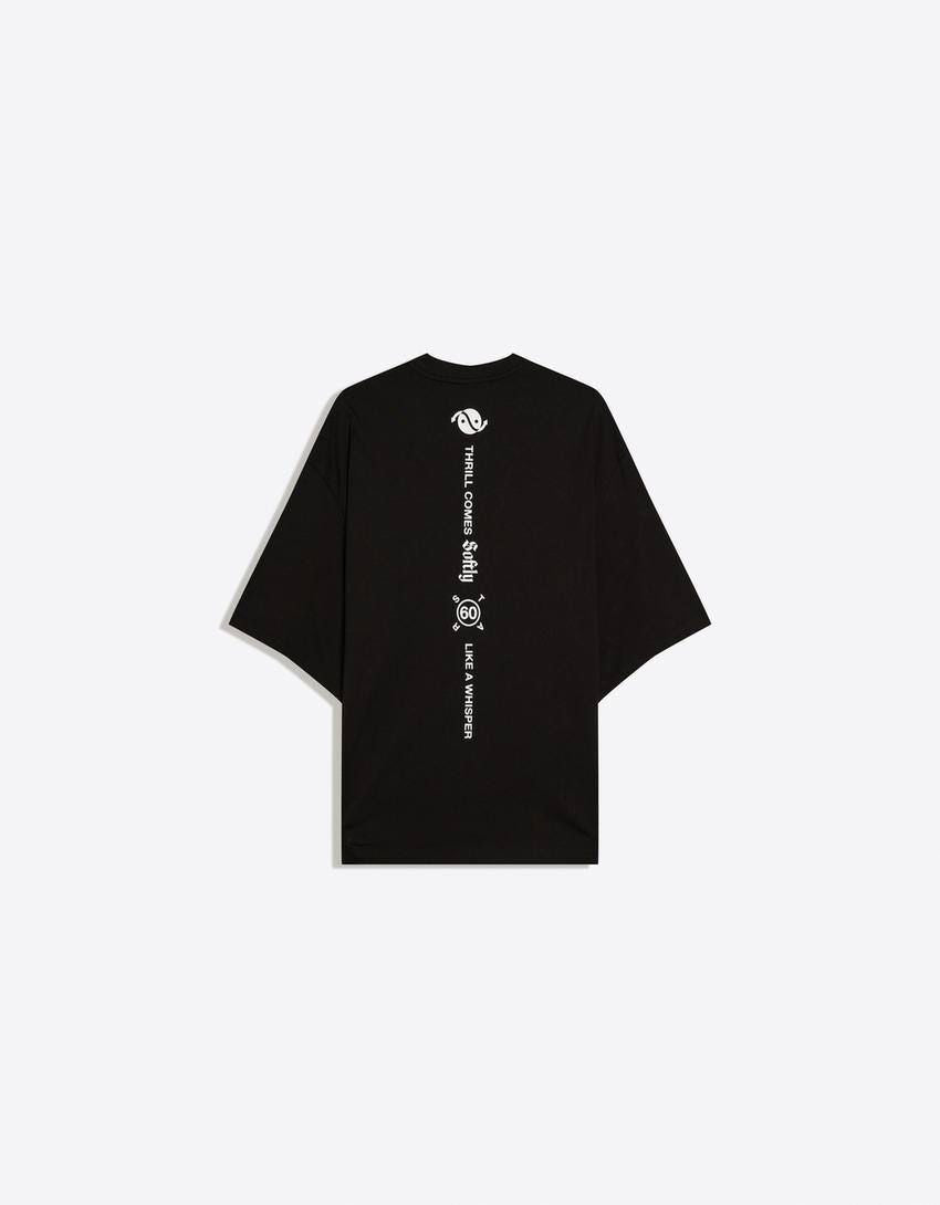 Bershka Black Oversized T-Shirt