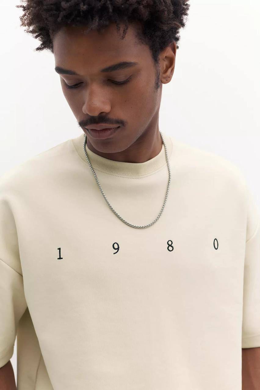 Pull&Bear Beige Oversized T-Shirt
