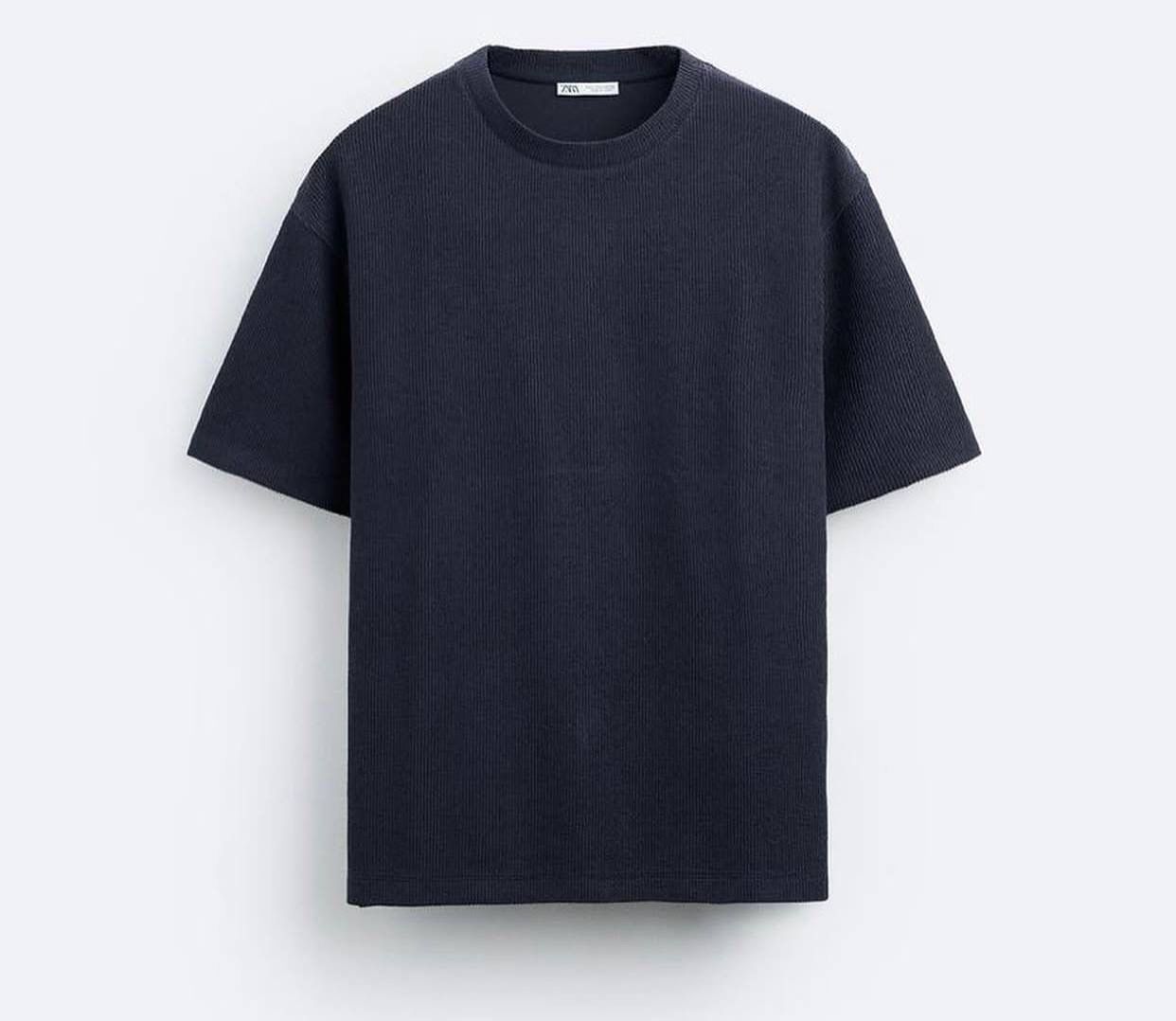 Zara Basic Oversized Navy T-Shirt