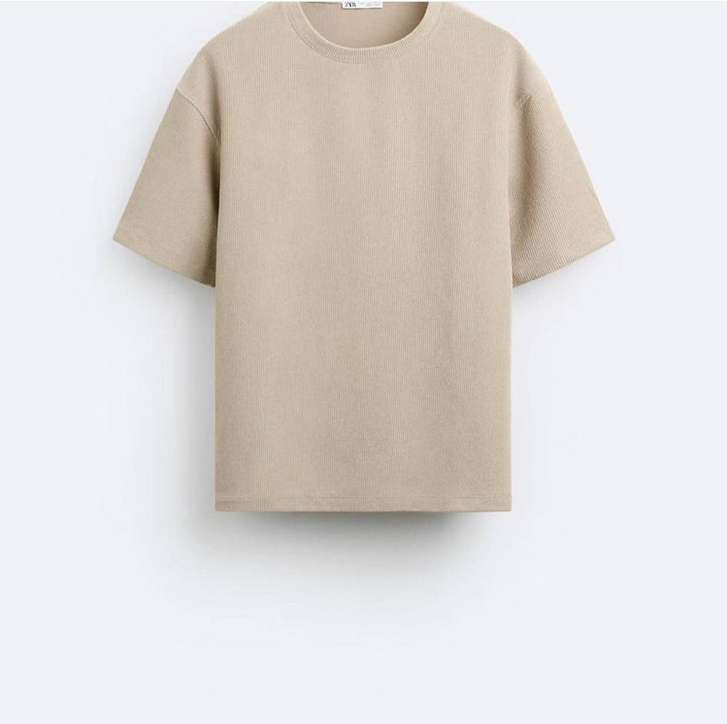 Zara Basic Oversized Beige T-Shirt