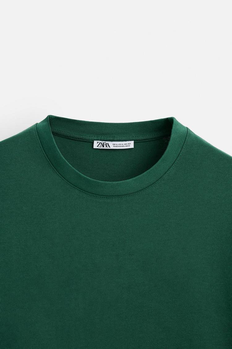 Zara Basic Oversized Green T-Shirt