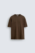 Zara Basic Oversized Brown T-Shirt