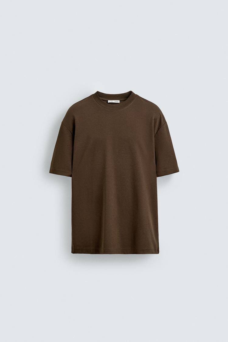 Zara Basic Oversized Brown T-Shirt