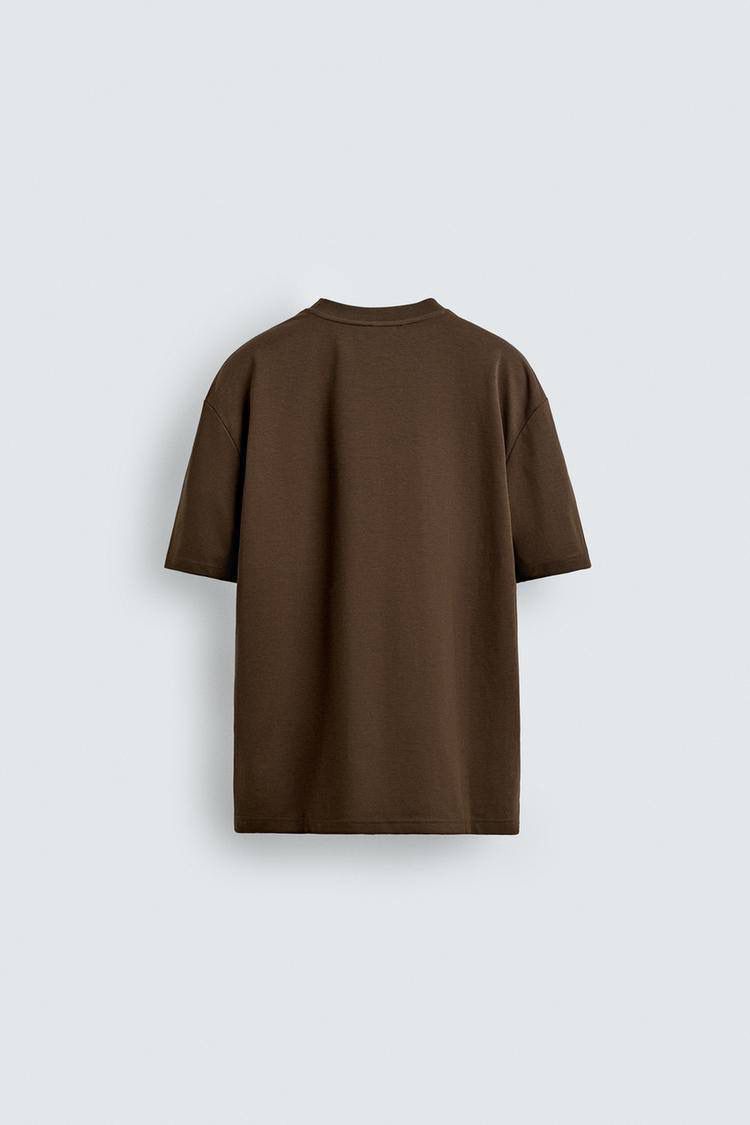 Zara Basic Oversized Brown T-Shirt