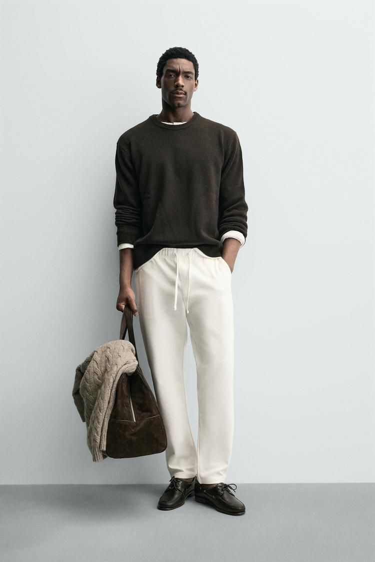 Zara Oyster-White Comfort Jogger