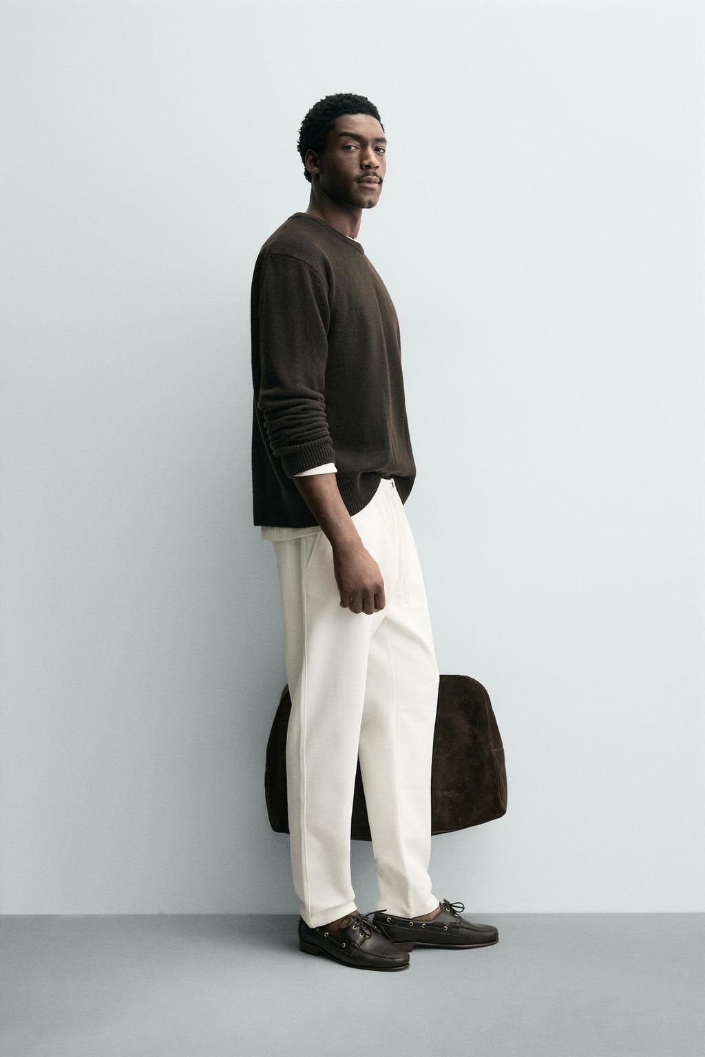 Zara Oyster-White Comfort Jogger