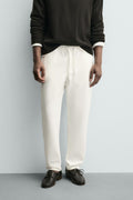 Zara Oyster-White Comfort Jogger