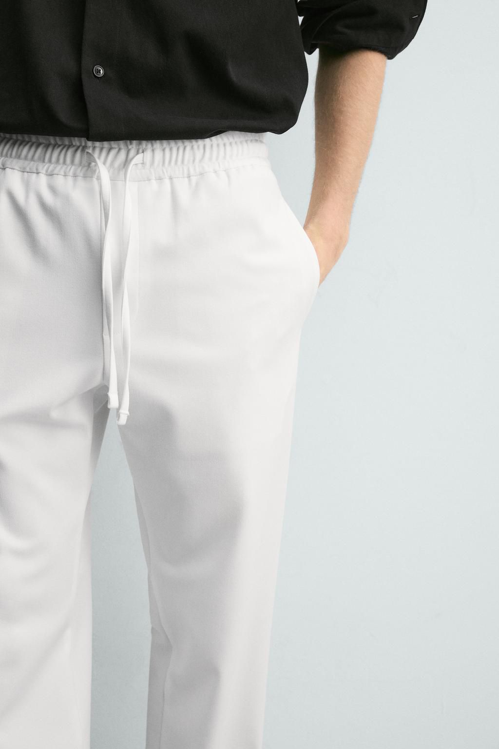 Zara White Comfort Jogger