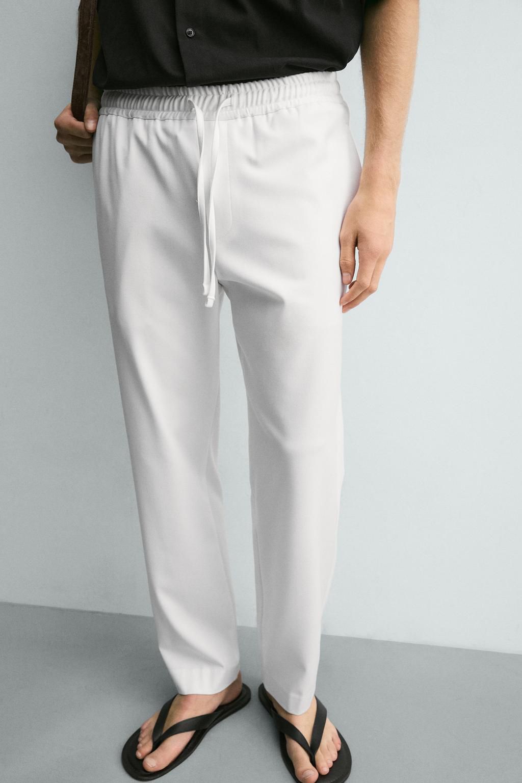 Zara White Comfort Jogger
