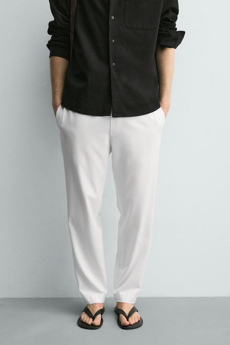 Zara White Comfort Jogger