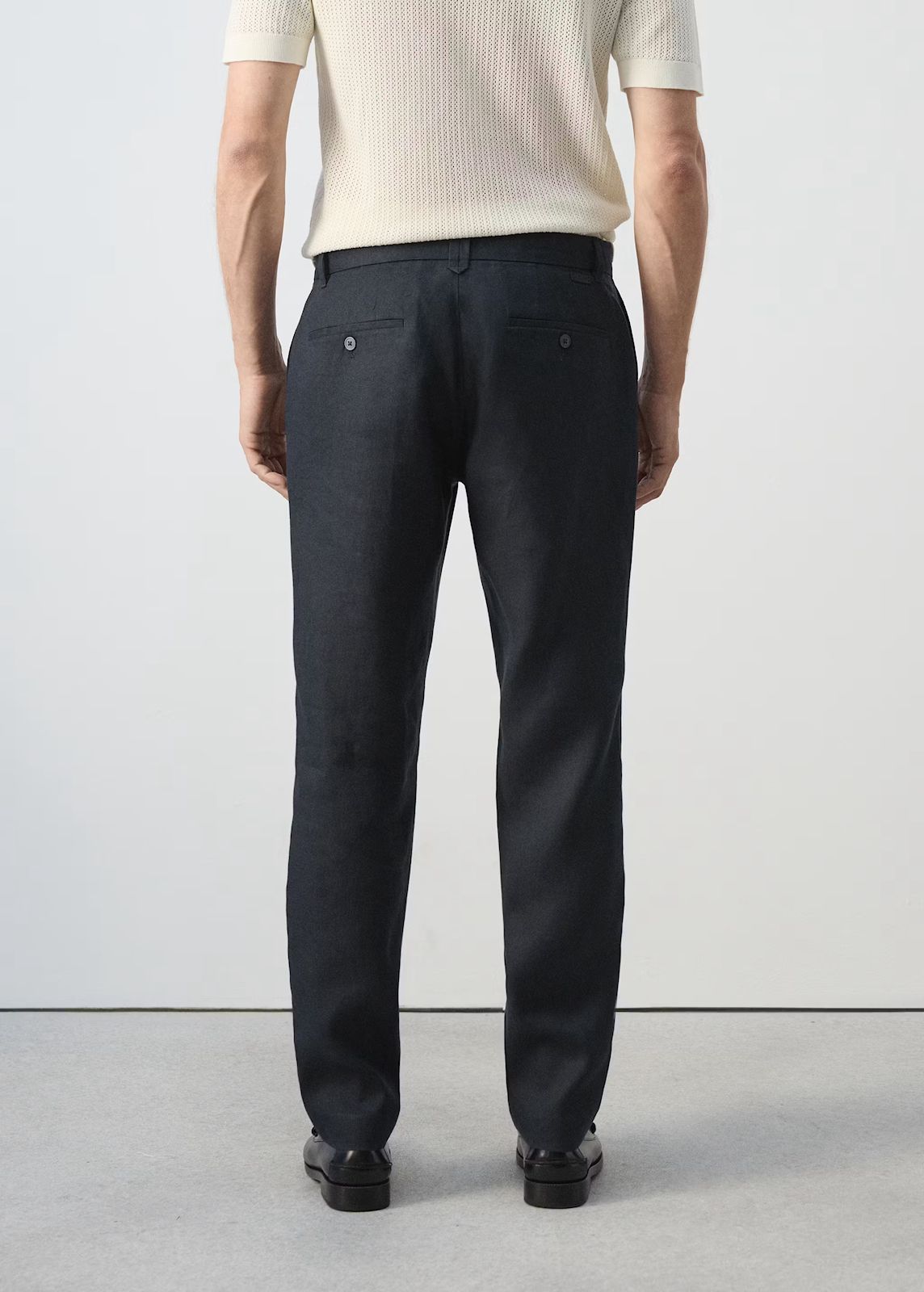 Mango Black Linen Pants