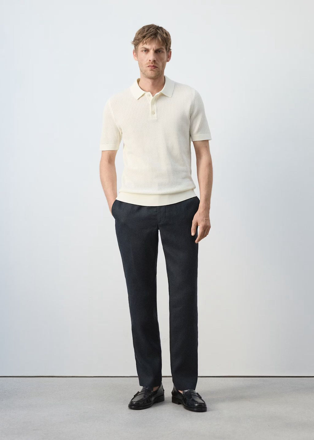 Mango Black Linen Pants