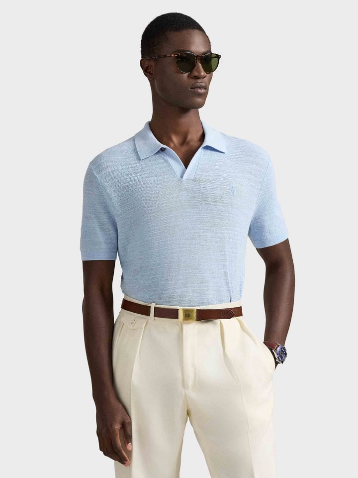 Ralph Lauren Light Blue Knitted Polo