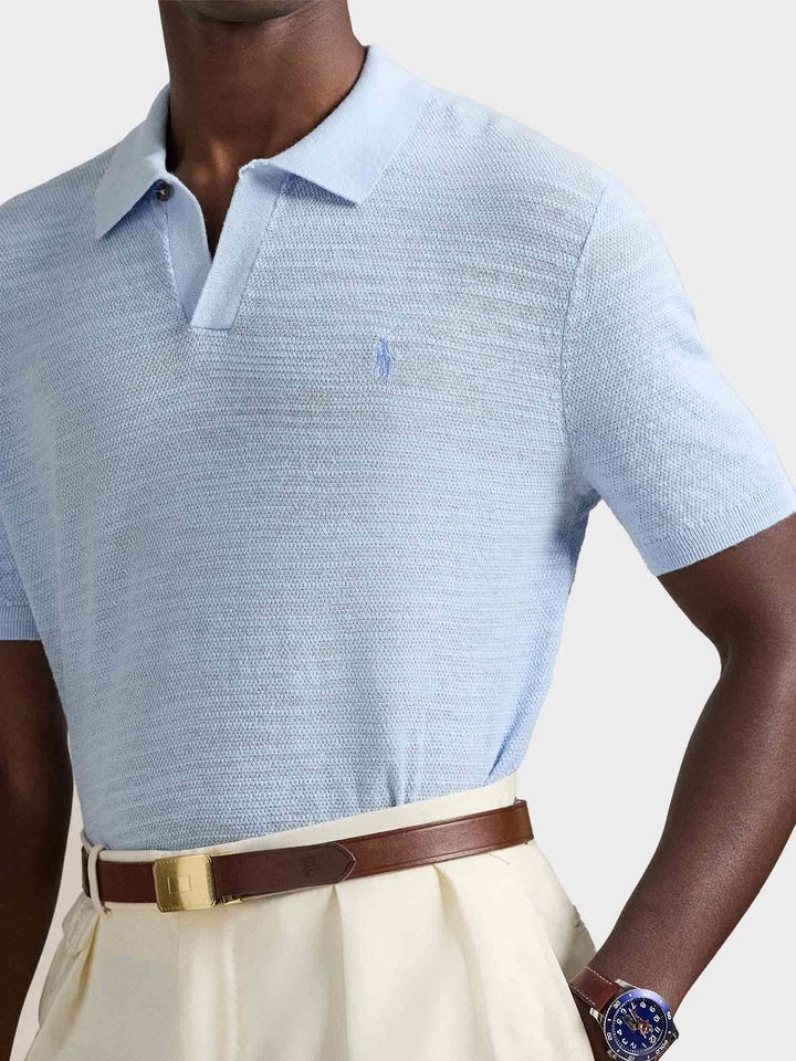 Ralph Lauren Light Blue Knitted Polo