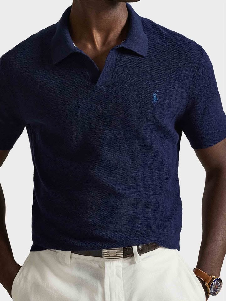 Ralph Lauren Navy Knitted Polo
