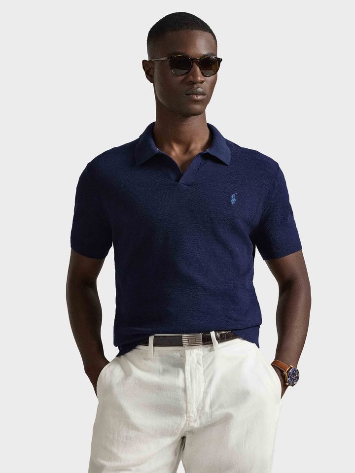 Ralph Lauren Navy Knitted Polo
