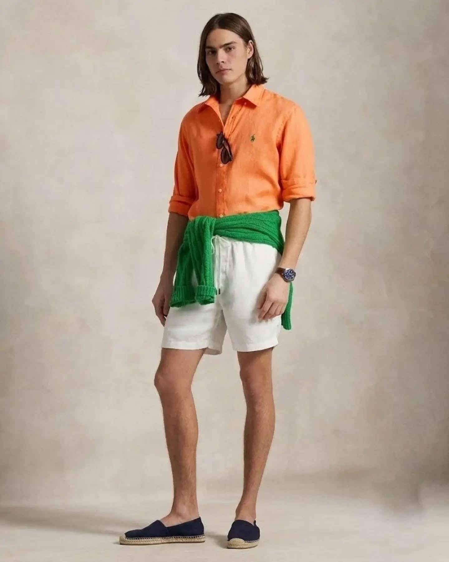 Ralph Lauren Orange Linen Shirt