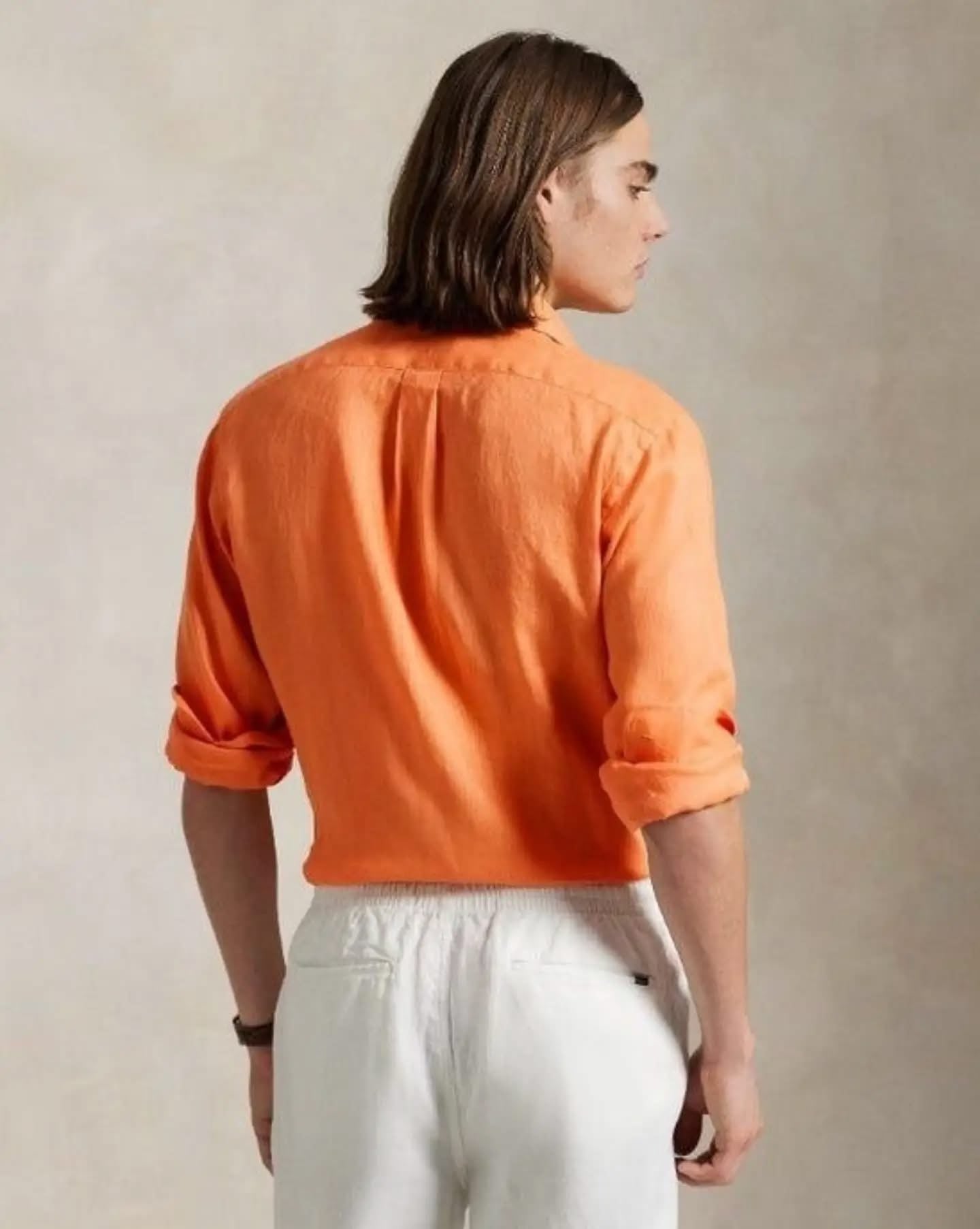 Ralph Lauren Orange Linen Shirt
