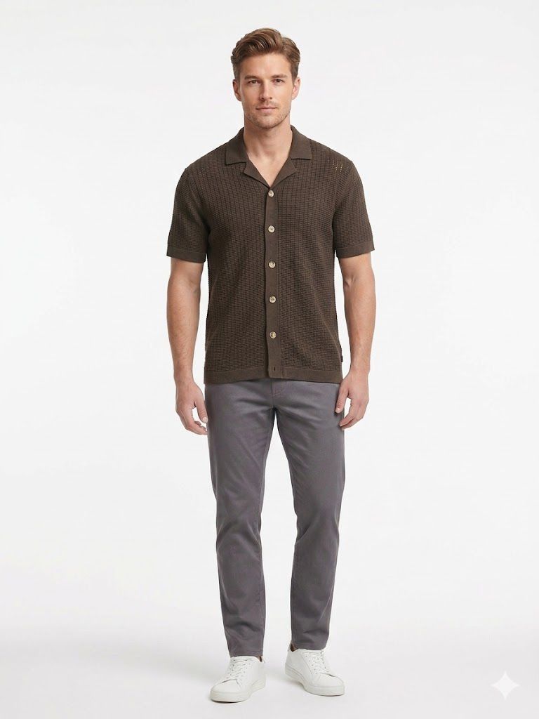 DKNY Brown Knitted Shirt