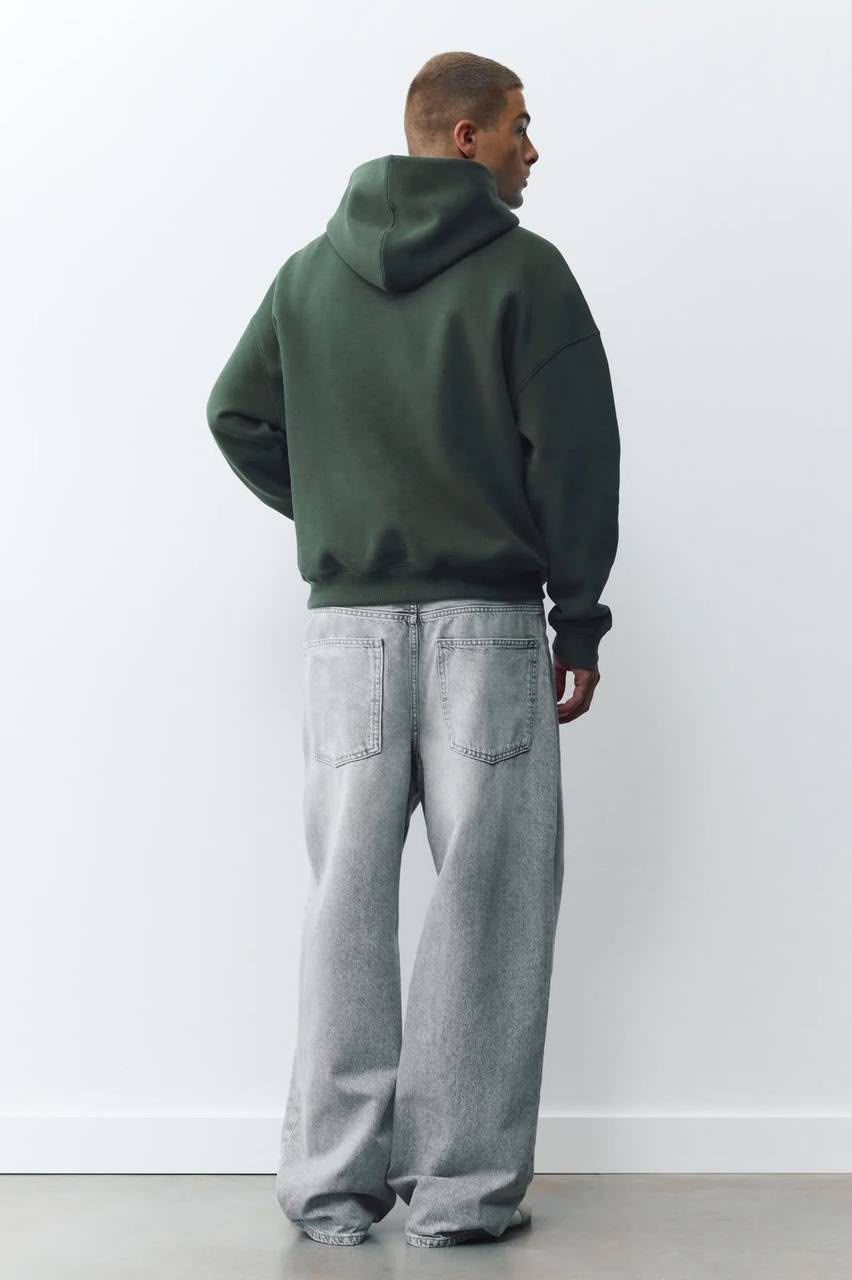 Pull&Bear Olive Basic Hoodie