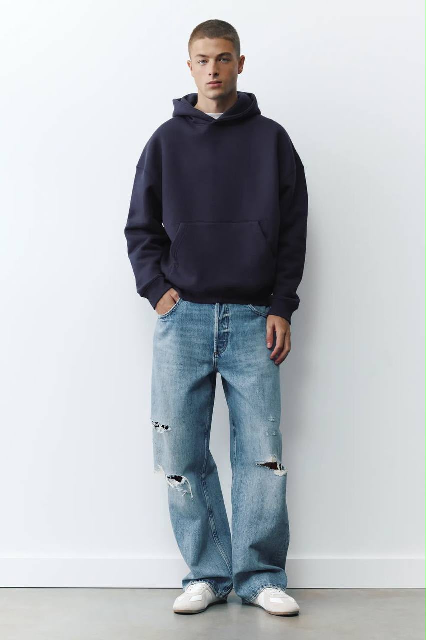 Pull&Bear Navy Basic Hoodie