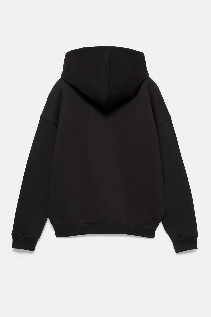Pull&Bear Black Basic Hoodie