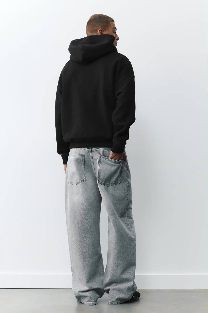 Pull&Bear Black Basic Hoodie