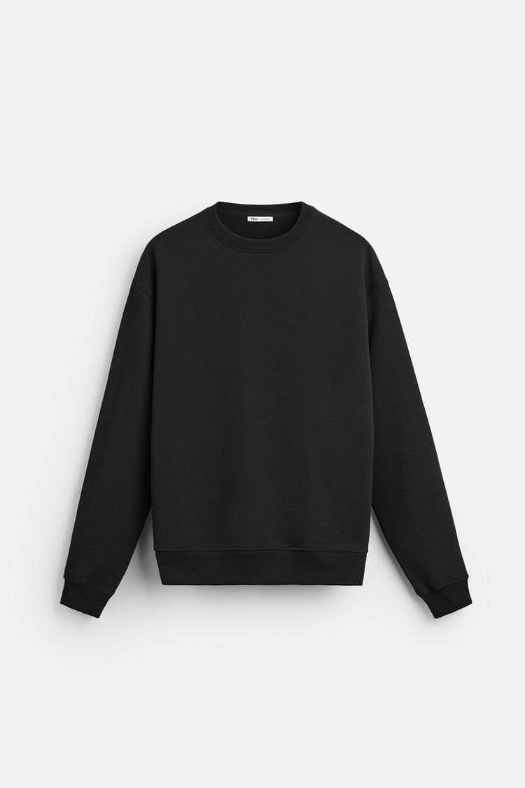 Zara Black Basic Crewneck