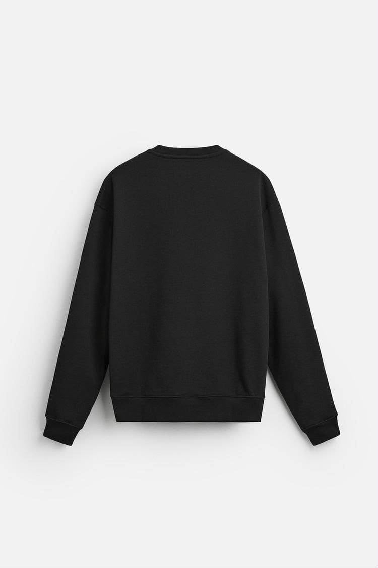 Zara Black Basic Crewneck