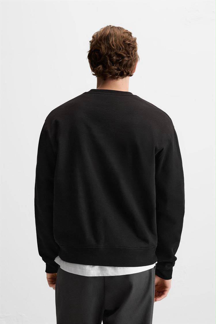 Zara Black Basic Crewneck